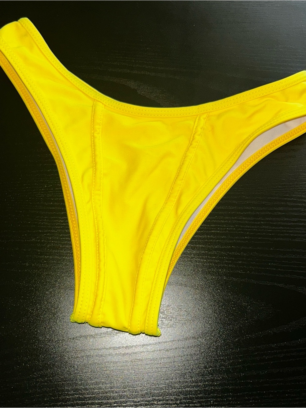 Yellow High-Cut Women's Swim Bottom